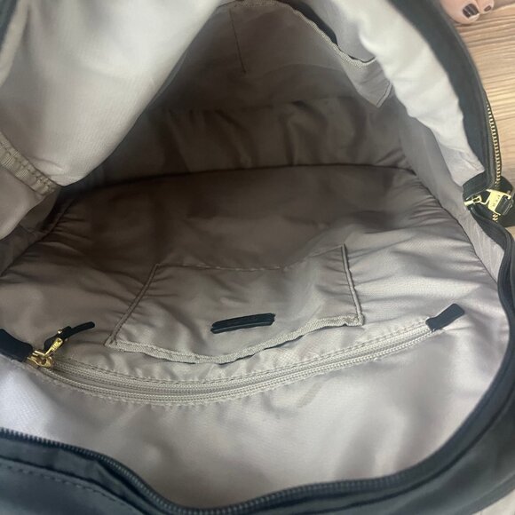 Tumi Voyageur Calais black nylon gold accents backpack - Picture 4 of 5